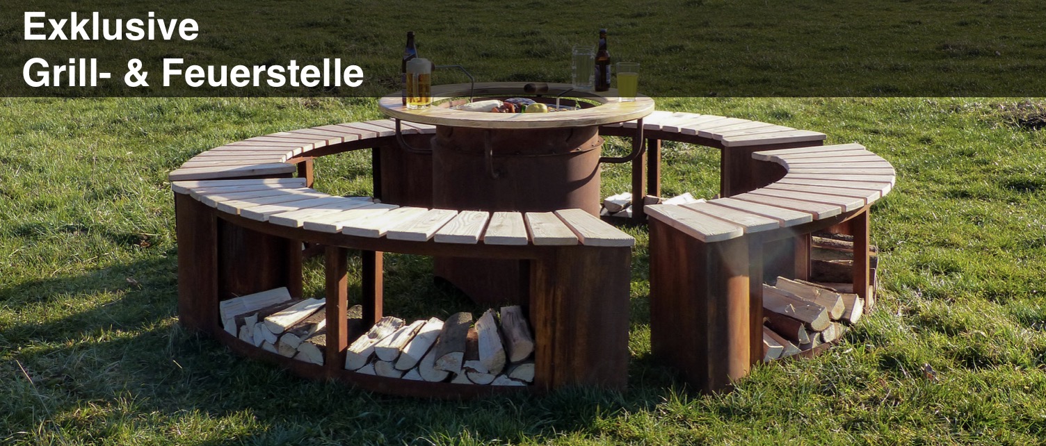 Exklusive Grill- & Feuerstelle