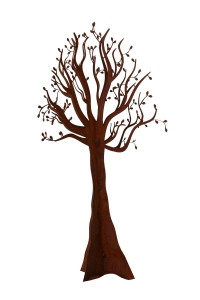 Baum Edelrost - Exklusive Gartendeko Rost