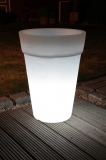 Lightpot, rund mit Rand / Exklusive Dekoration - Licht für Garten & Heim